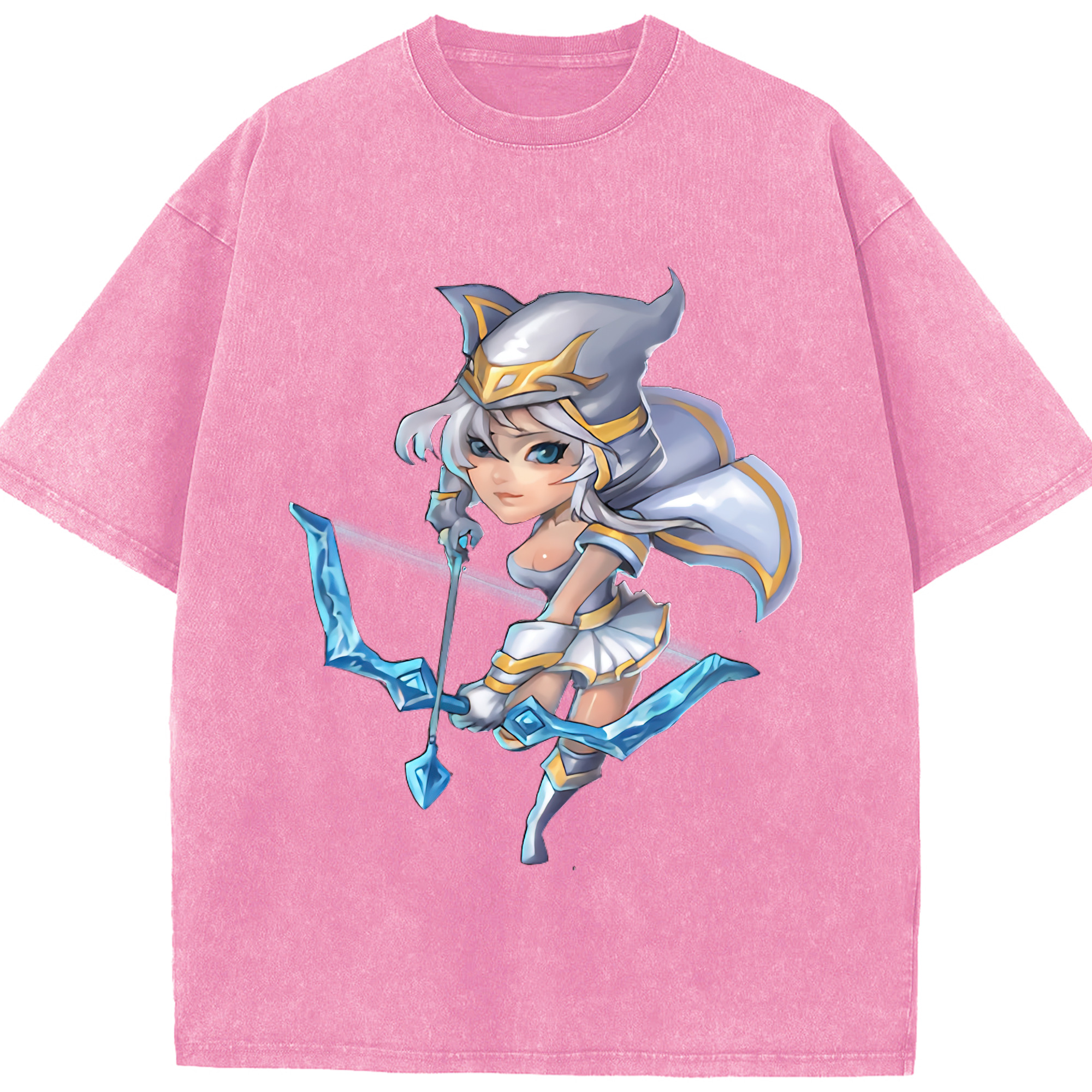 （画像用） リーグ・オブ・レジェンド League of Legends LOL 綿100% ヴィンテージ風 半袖Tシャツ（フロントプリント）